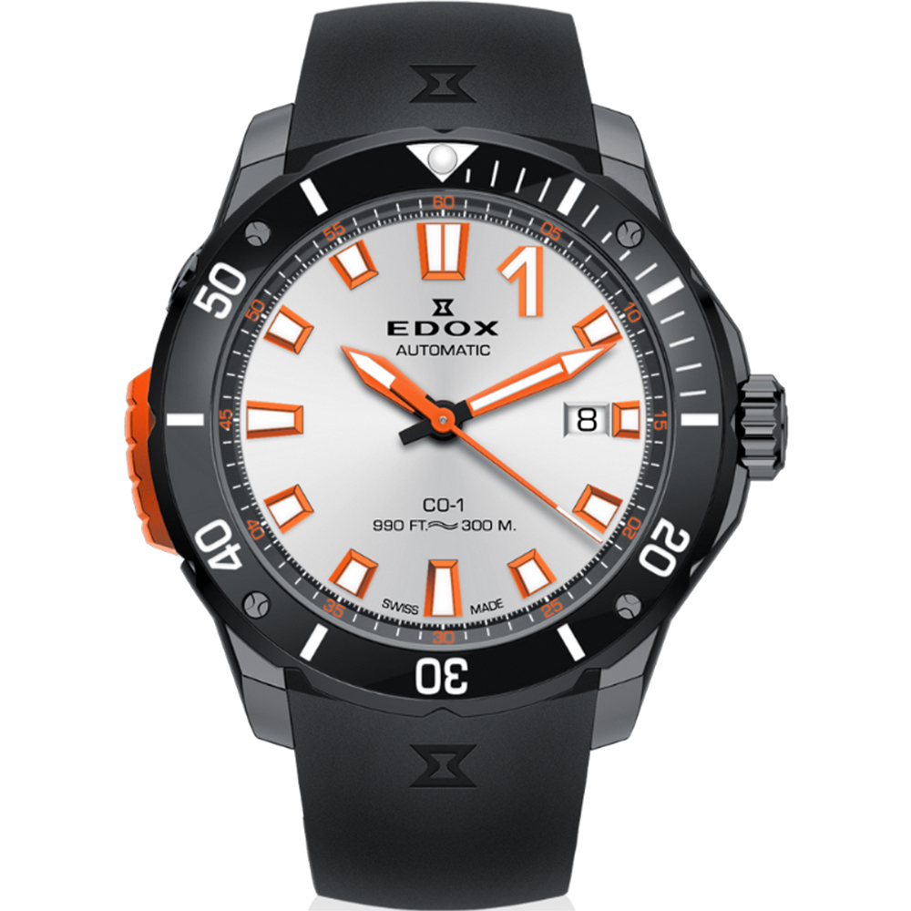 EDOX 伊度 CO-1 Bezel Lock 深海鎖定300米潛水機械錶-42mm E80137.37GNO.AO