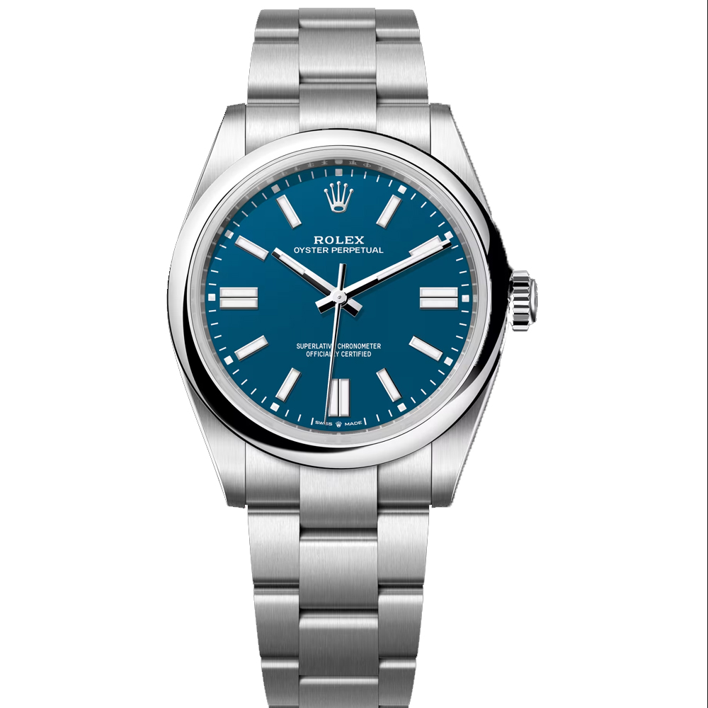 Rolex 勞力士 134300 新款 OYSTER PERPETUAL系列 Med Blue藍色 41mm