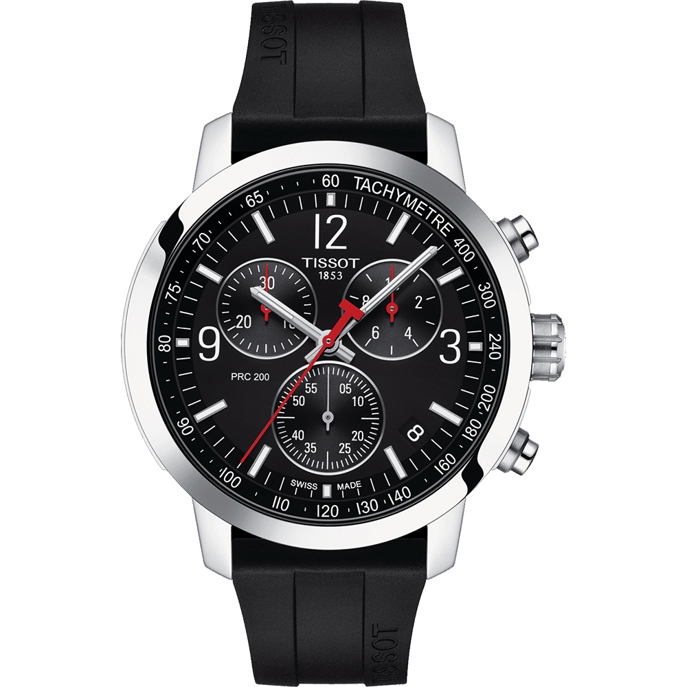 TISSOT 天梭 官方授權 T-Sport系列 PRC200 競速三眼計時手錶 雙11盛典 T114.417.17.057.00