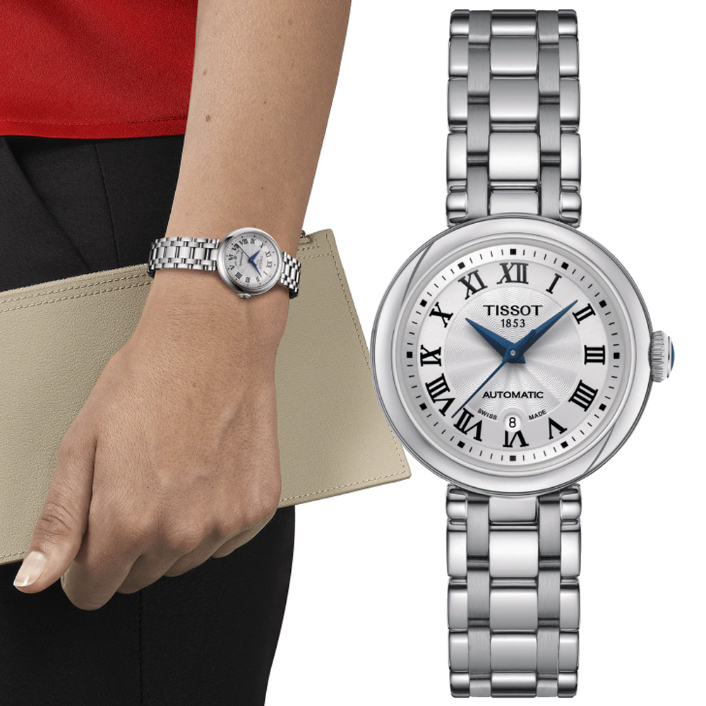 TISSOT 天梭 官方授權 Bellissima 典雅羅馬機械腕錶 錶 週年慶 雙11 / T1262071101300 / T126.207.11.013.00