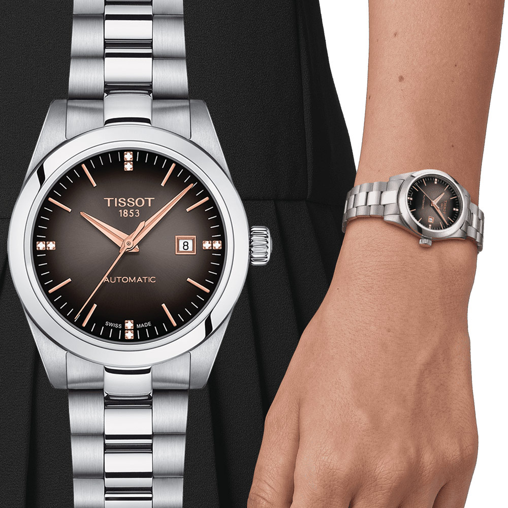 TISSOT 天梭 官方授權 T-MY LADY 優雅時尚機械女錶(T1320071106601)29.3mm