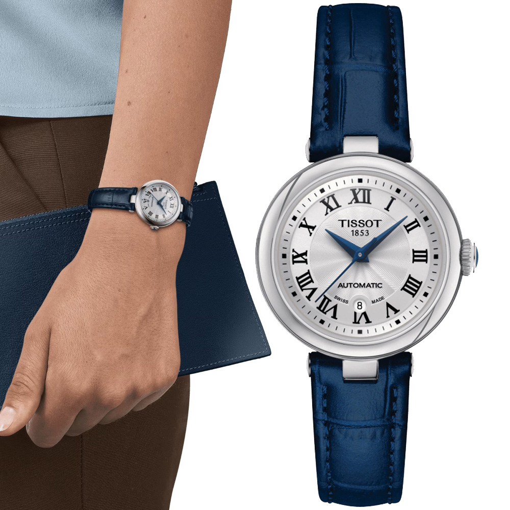 TISSOT 天梭 官方授權 Bellissima 典雅羅馬機械腕錶 錶 週年慶 雙11 / T1262071601300 / T126.207.16.013.00