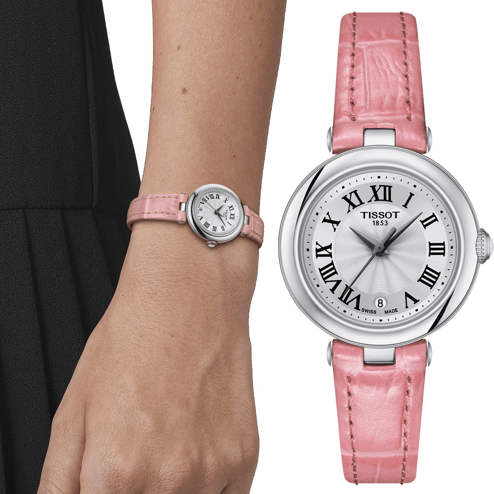 TISSOT 天梭 Bellissima 浪漫邂逅羅馬時尚錶-T1260101601301/闊度26mm