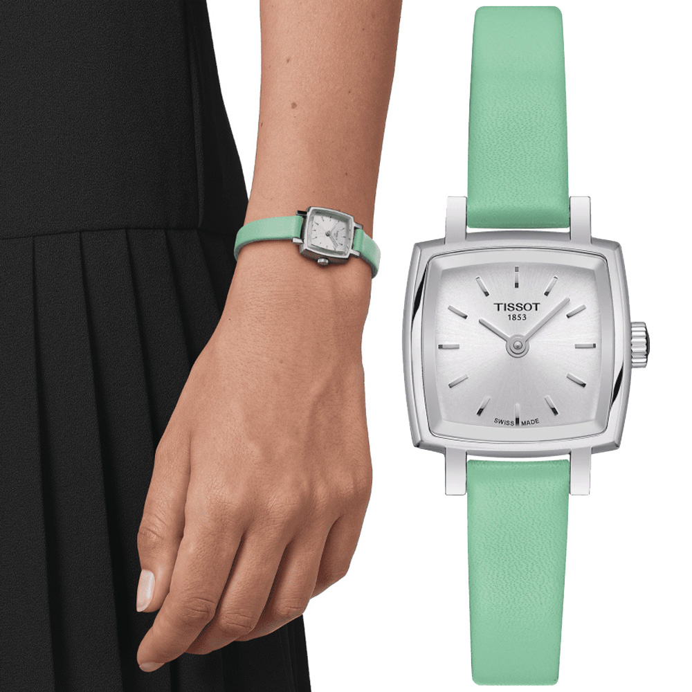 TISSOT 天梭 官方授權 LOVELY 夏季時尚腕錶-蘋果綠 錶 週年慶 雙11 T0581091603101 / T058.109.16.031.01