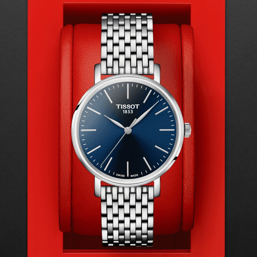 TISSOT 天梭 官方授權 EVERYTIME 簡約經典腕錶 錶 週年慶 雙11 T1432101104100 / T143.210.11.041.00