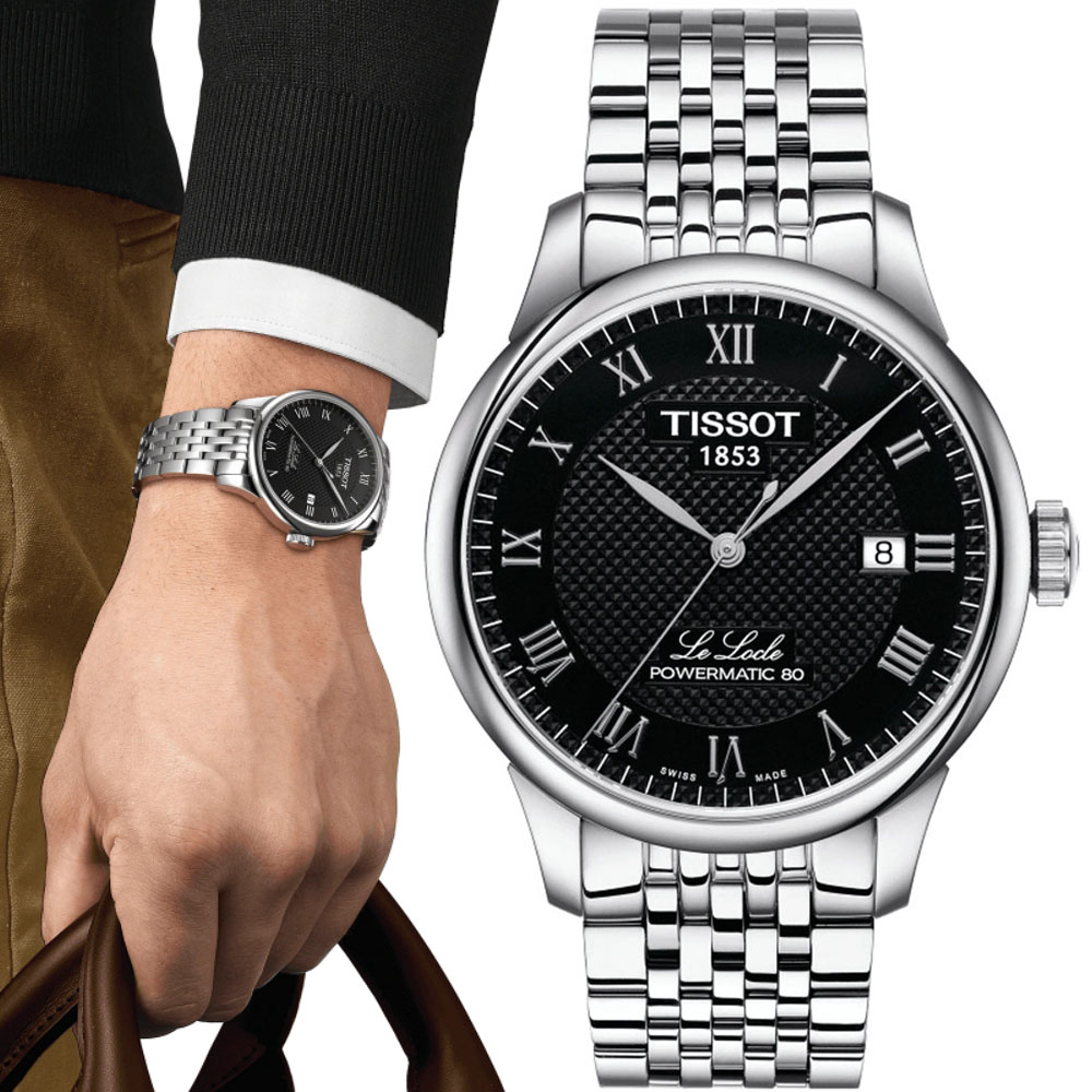 TISSOT 天梭 官方授權 LE LOCLE力洛克 經典機械腕錶 錶 週年慶 雙11 / T0064071105300 / T006.407.11.053.00