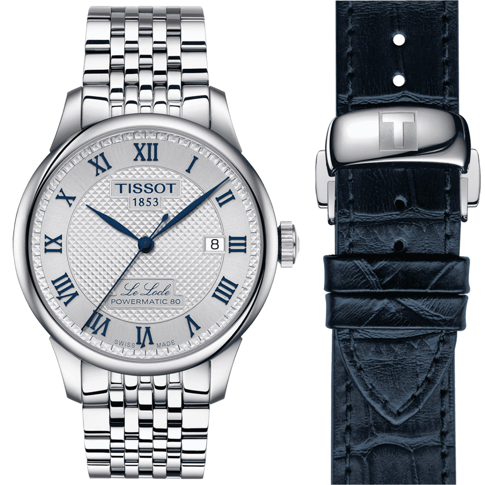 TISSOT 天梭 官方授權 LELOCLE 力洛克20週年動力儲存機械錶/39.3mm/T0064071103303（其他規格）
