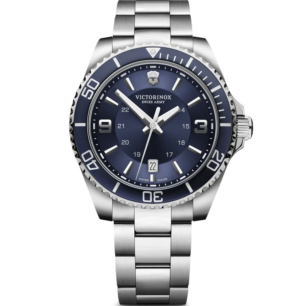 VICTORINOX 瑞士維氏 Maverick Large 潛水大三針腕錶-藍43mm VISA-242007