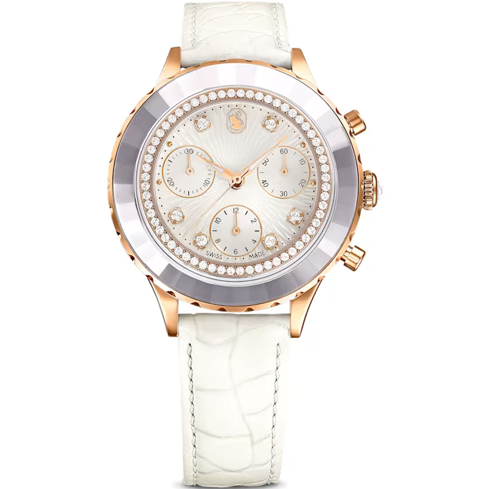 SWAROVSKI 施華洛世奇Octea Chrono手錶-白37mm 5671150 - PChome 24h購物