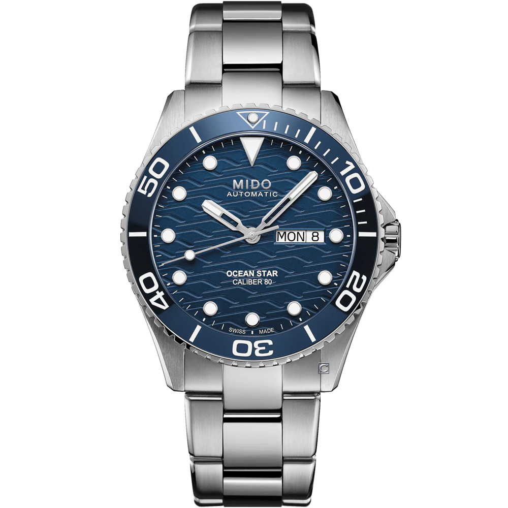 MIDO 美度 cean Star 海洋之星 廣告款陶瓷圈200米潛水機械錶(M0424301104100)