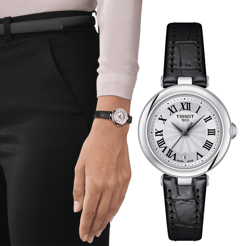TISSOT 天梭 官方授權 BELLISSIMA SMALL LADY 羅馬石英女錶 周年慶獻禮-26mm T126.010.16.013.00