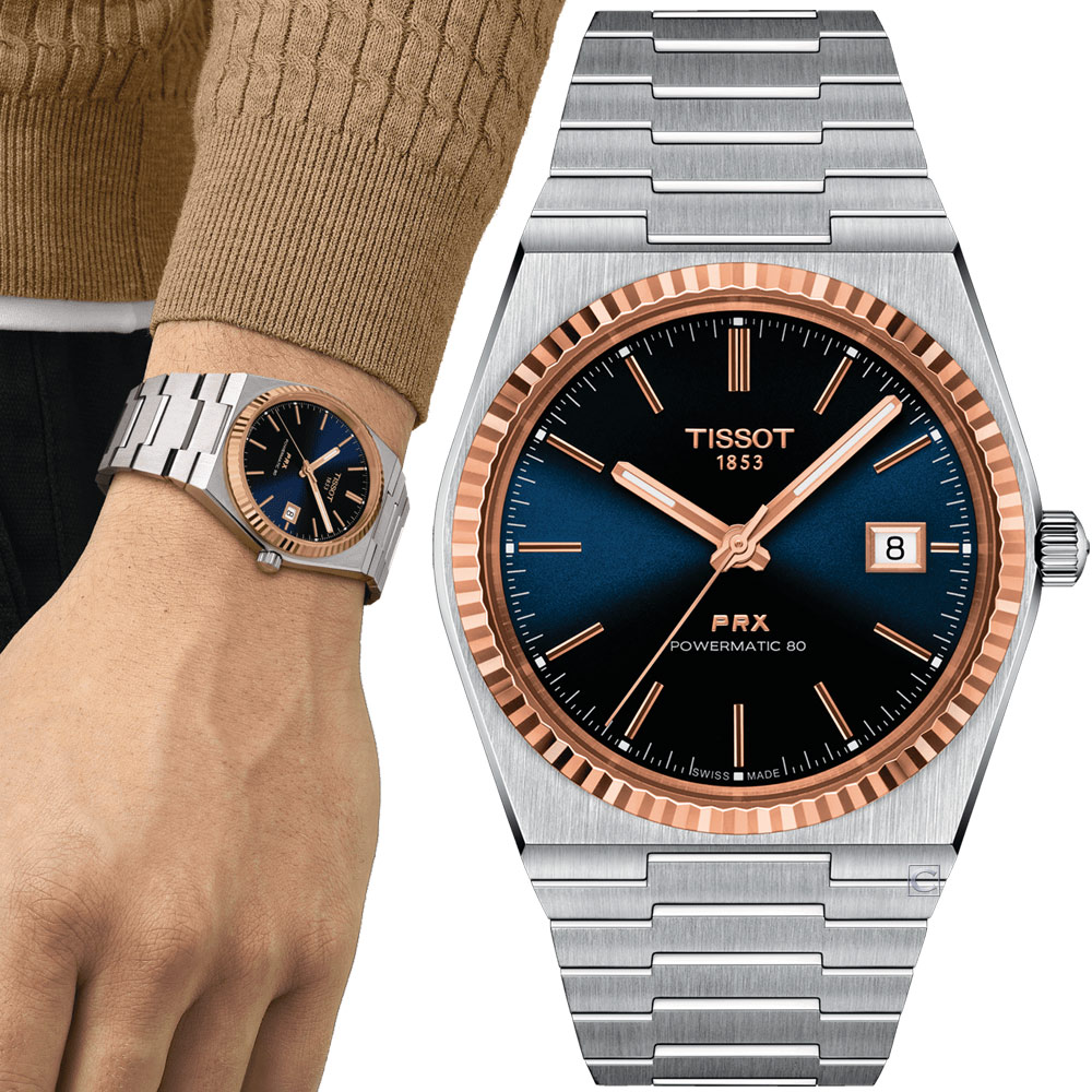 TISSOT 天梭 官方授權經銷商 PRX Powermatic 80 機械錶-T9314074104100（其他規格）