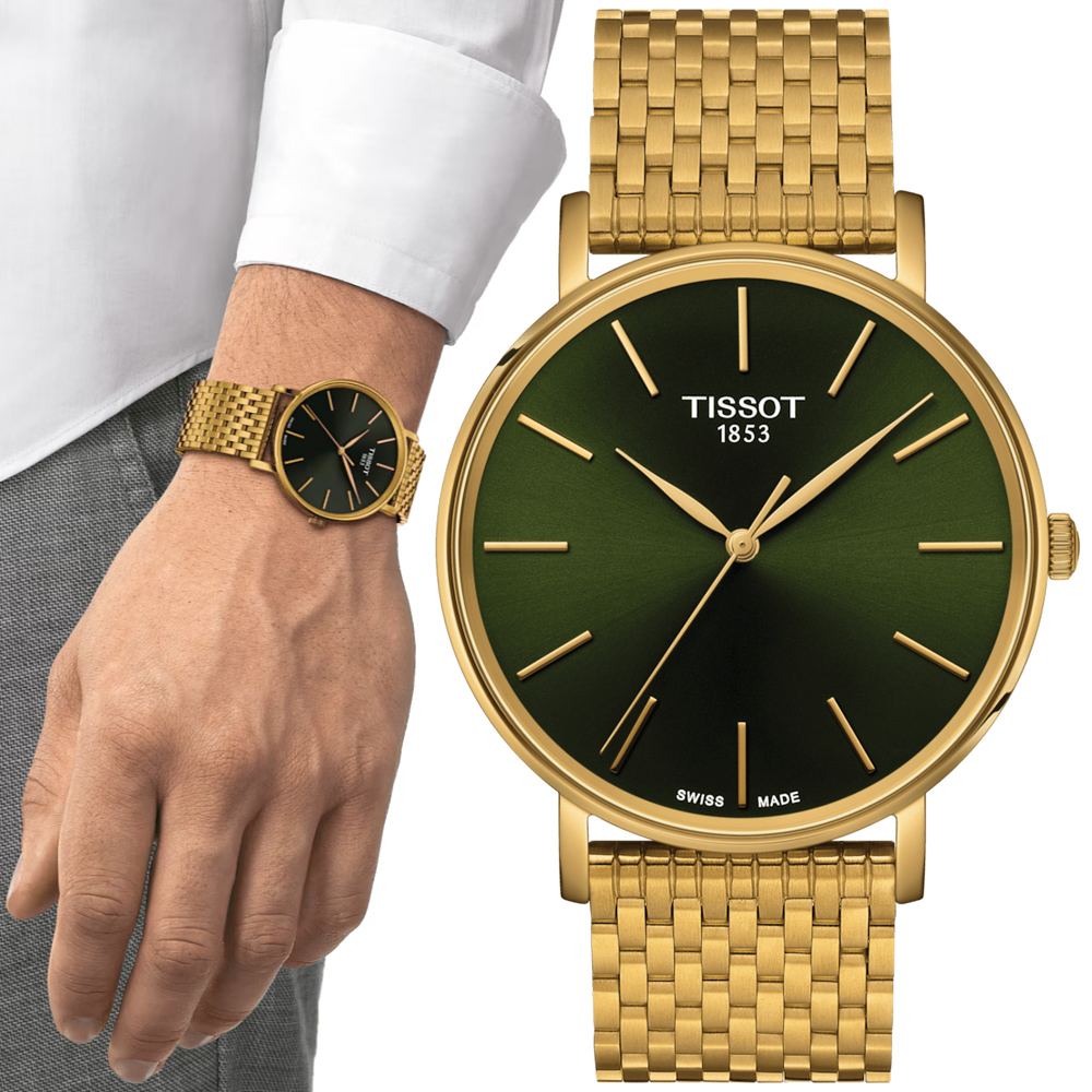 TISSOT 天梭 官方授權 EVERYTIME 簡約經典腕錶 錶 週年慶 雙11 / T1434103309100 / T143.410.33.091.00