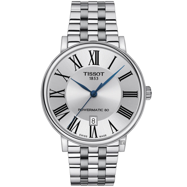 TISSOT 天梭 官方授權 Carson 羅馬機械手錶 百貨周年慶-40mm T1224071103300