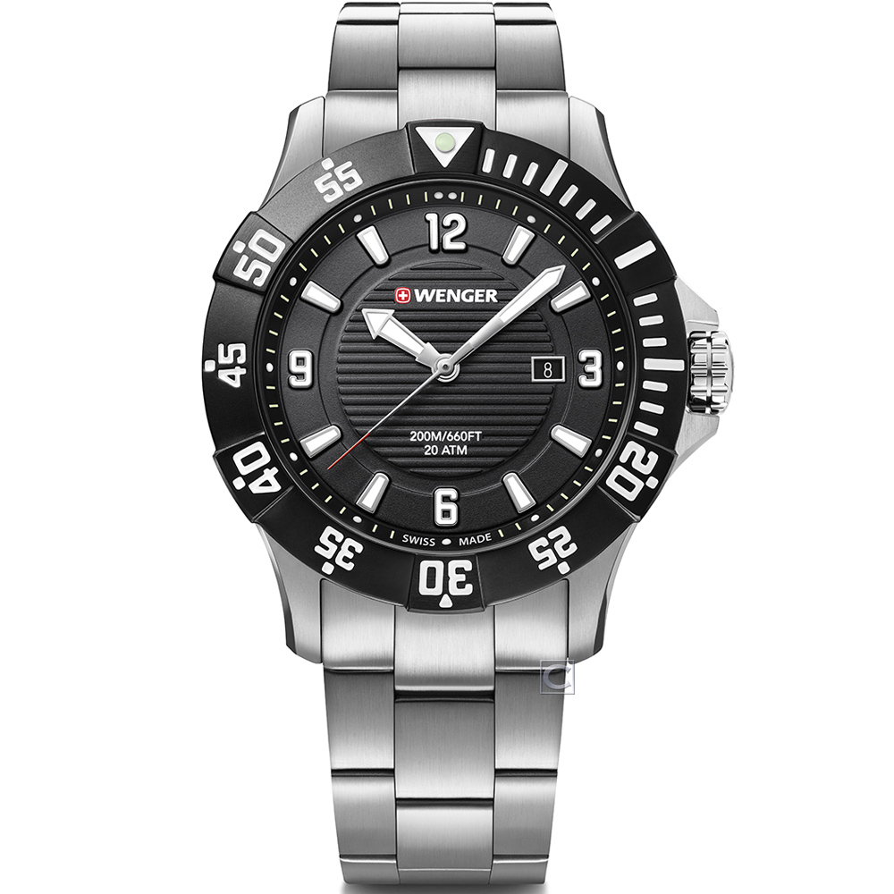 WENGER 威格 瑞士 Seaforce 海神200米防水潛水錶(01.0641.131)43mm