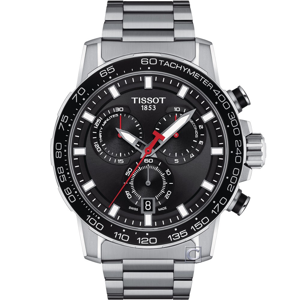 TISSOT 天梭 官方授權 SUPERSPORT 競速賽車運動時尚錶(T1256171105100)45.5mm