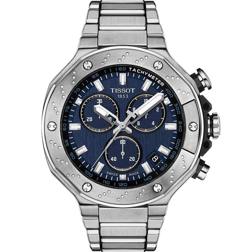 TISSOT 天梭 官方授權 T-RACE CHRONOGRAPH 競速系列計時手錶 周年慶獻禮-45mm T1414171104100