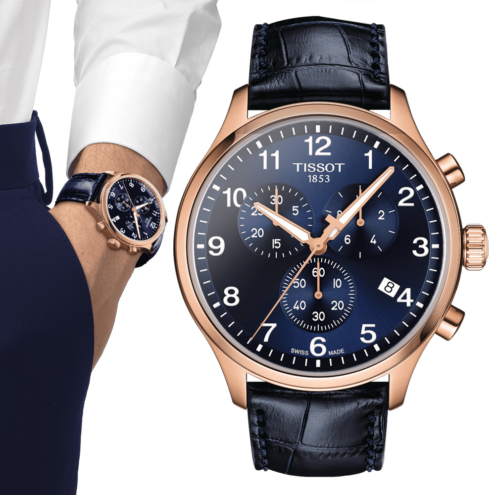 TISSOT 天梭 官方授權 XL三眼計時腕錶 錶 週年慶 雙11 T1166173604200 / T116.617.36.042.00