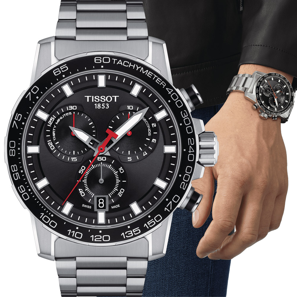 TISSOT 天梭 SUPERSPORT 競速賽車運動時尚錶(T1256171105100)45.5mm