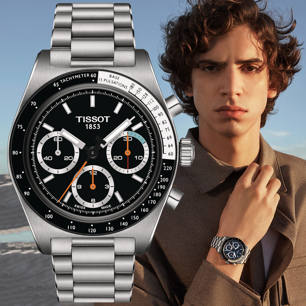 TISSOT 天梭 官方授權 PRS516 計時機械腕錶 錶 週年慶 雙11 / T1494592105100 / T149.459.21.051.00