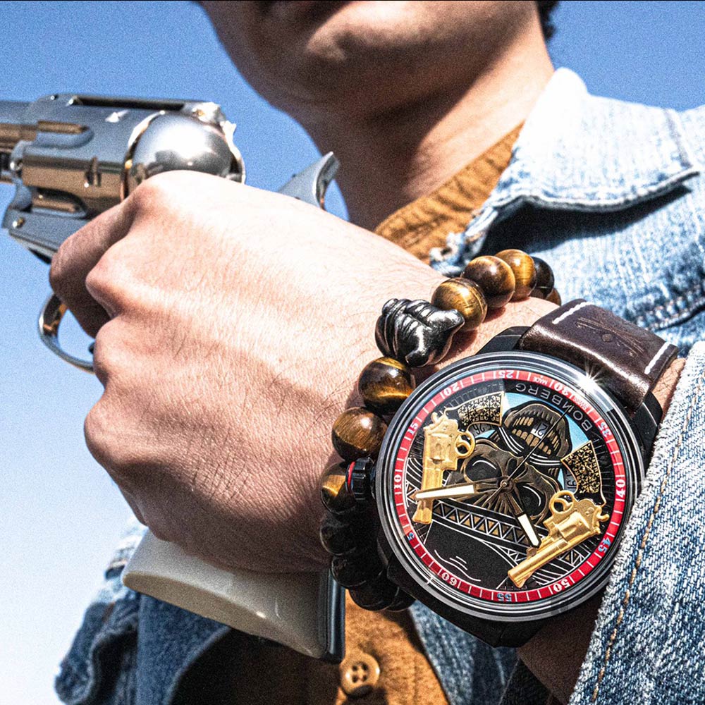 BOMBERG 炸彈錶 BB-01 系列雙槍骷髏自動大三針手錶-43mm CT43APBA.29-1.11