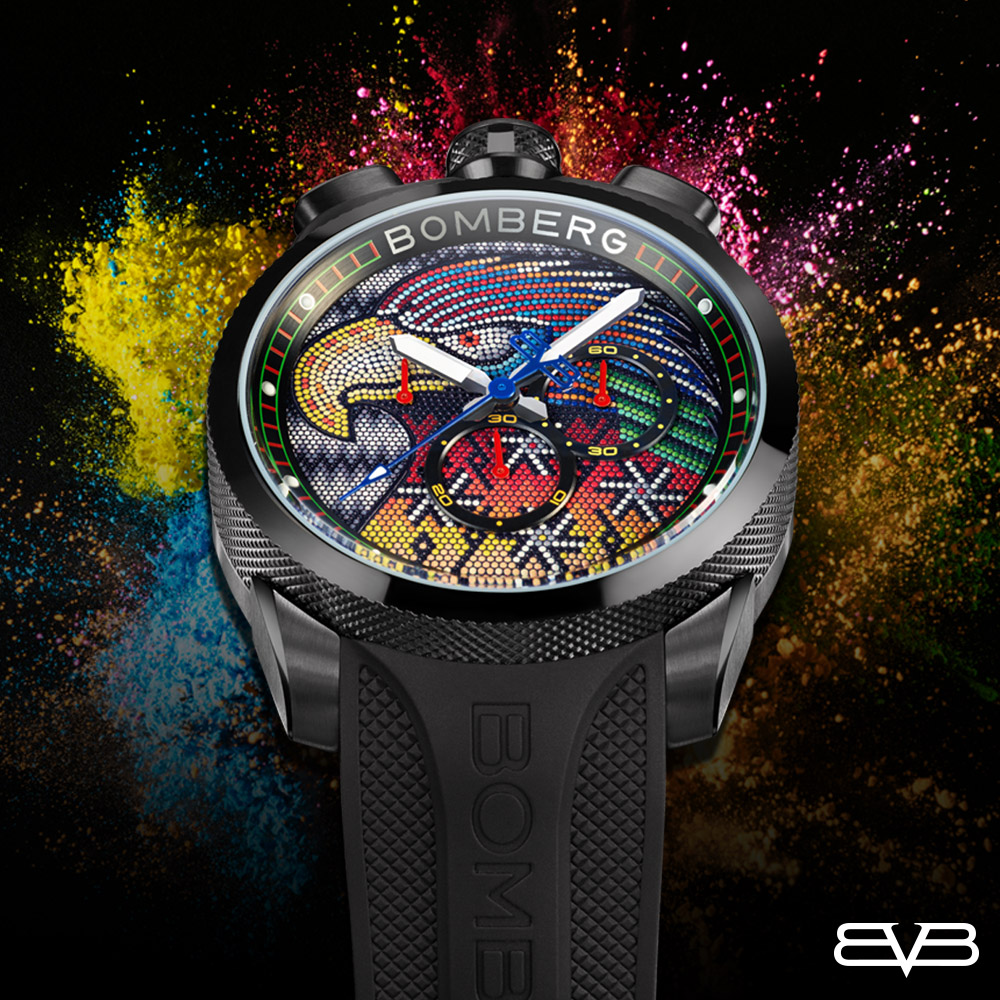 BOMBERG 炸彈錶 BOLT-68 系列 彩色珍珠雄鷹計時碼錶_BS45CHPBA.EGP-1.3