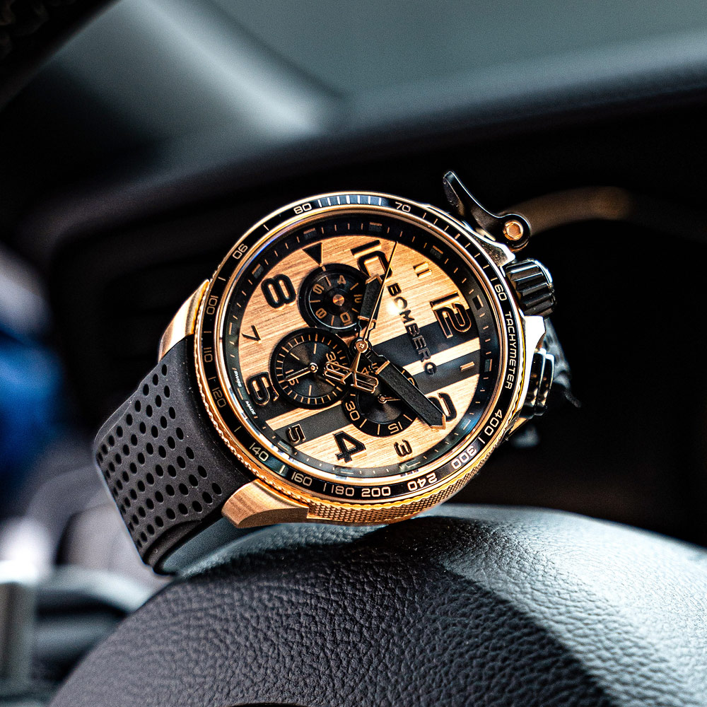 BOMBERG 炸彈錶 BOLT-68系列 Racing SPA 賽車計時手錶 BS45CHPG.059-19.12