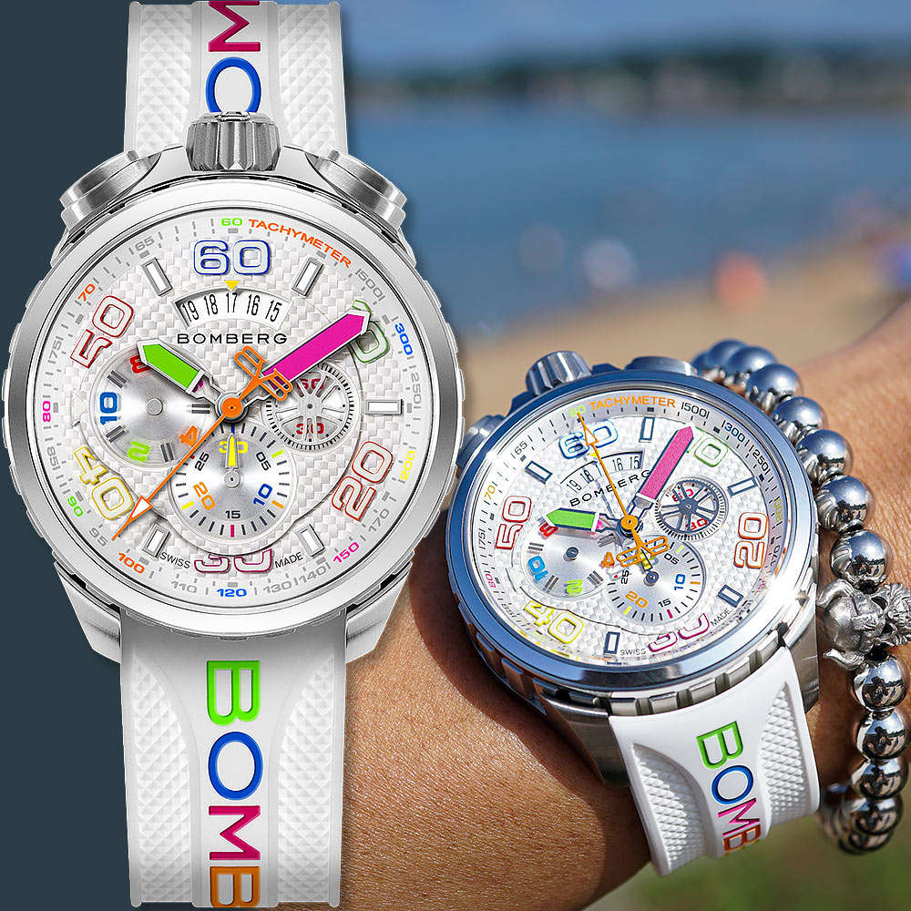 BOMBERG 炸彈錶 BOLT-68 炫彩計時碼錶 手錶-45mm BS45CHSS.049-7.12
