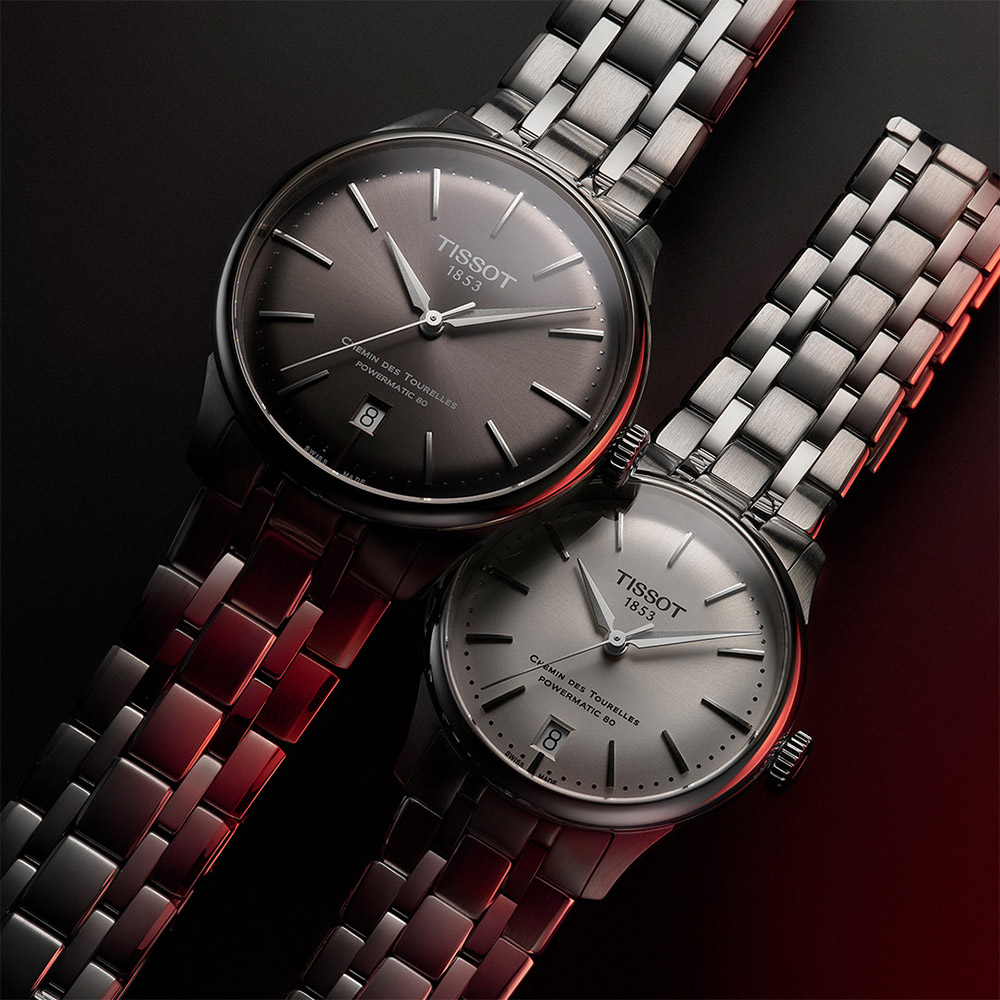 TISSOT 天梭 官方授權 杜魯爾系列動力80小時機械對錶 情侶手錶 百貨周年慶 T1398071106100+T1392071103100