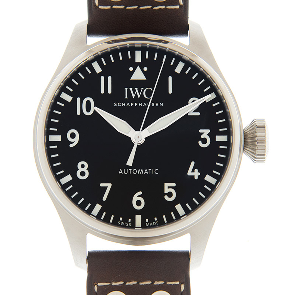 IWC 萬國 錶(IW329301)大型飛行員黑面棕色皮帶款x43mm