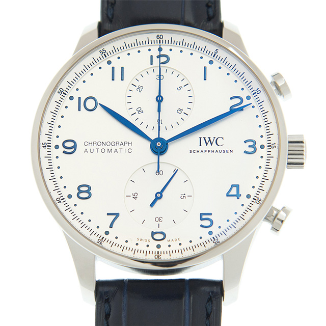 IWC 萬國 錶 新葡萄牙計時腕錶(IW371605)x白面藍字x41mm
