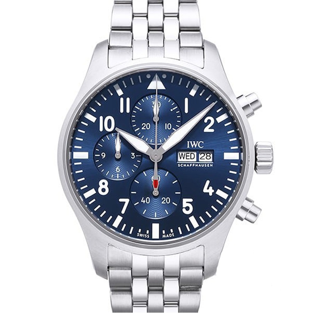IWC 萬國 錶 新飛行員計時鍊帶表(IW378004) x藍面x43mm