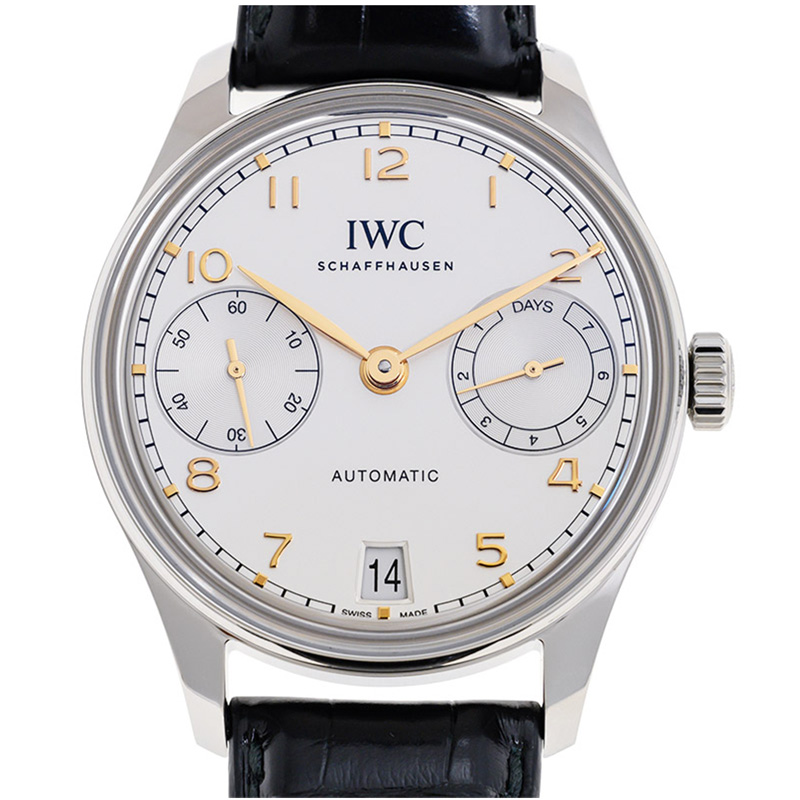 IWC 萬國 葡萄牙系列 7日鍊皮帶腕表(IW501701)x金色丁字x42.4mm