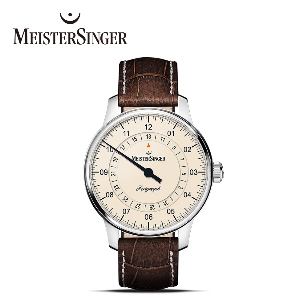 MeisterSinger 明斯特 BM1103 Perigraph-38mm-象牙色機械手錶(自動上鍊 機械錶)