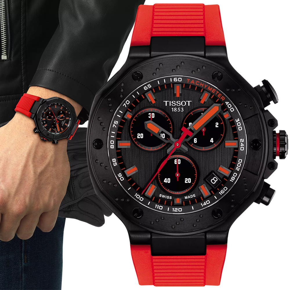 TISSOT 天梭 官方授權 T-RACE 競速計時石英腕錶 錶 週年慶 雙11 / T1414173706101 / T141.417.37.061.01