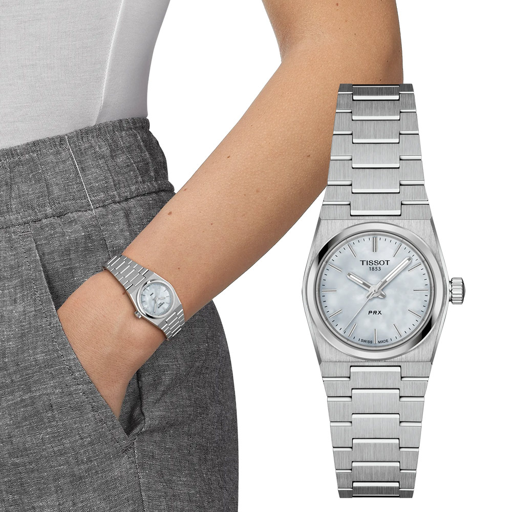 TISSOT 天梭 官方授權 PRX系列 25mm 魅力時尚腕錶 女錶-T1370101111100