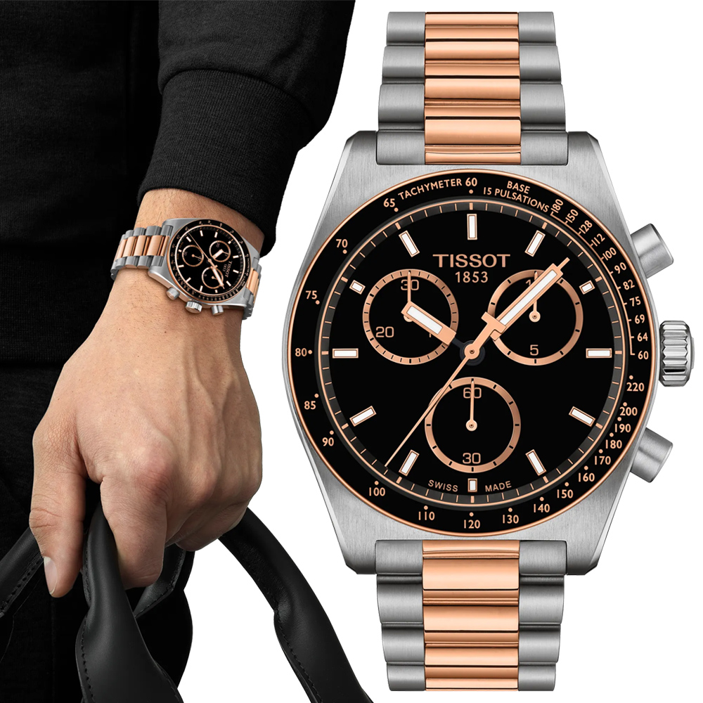 TISSOT 天梭 官方授權 PR516 簡約時尚計時石英腕錶 錶 週年慶 雙11 / T1494172205101 / T149.417.22.051.01