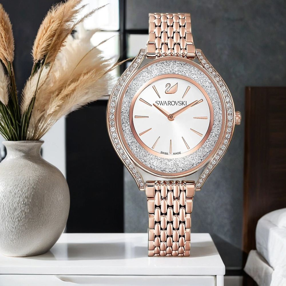 SWAROVSKI 施華洛世奇 Crystalline Aura 奢華水晶女錶 手錶-35.5mm 5519459