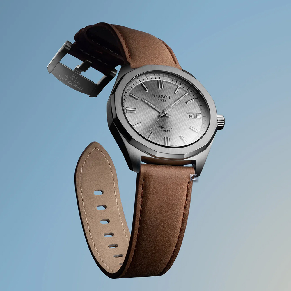 TISSOT 天梭 錶 PRC 100系列 Solar太陽能腕錶 男錶 手錶-T1514221603100/39mm 棕色