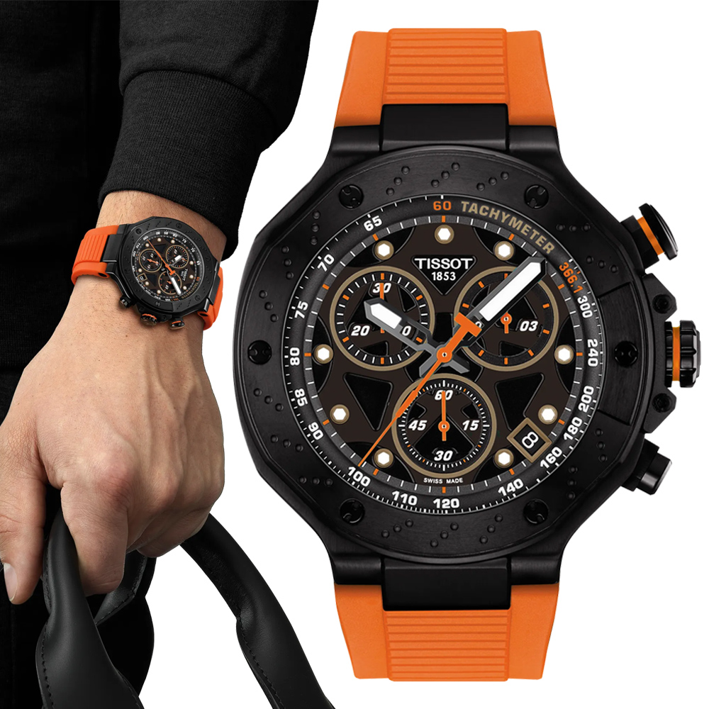 TISSOT 天梭 官方授權 T-RACE 競速計時石英腕錶 錶 週年慶 雙11 T1414173705102 / T141.417.37.051.02