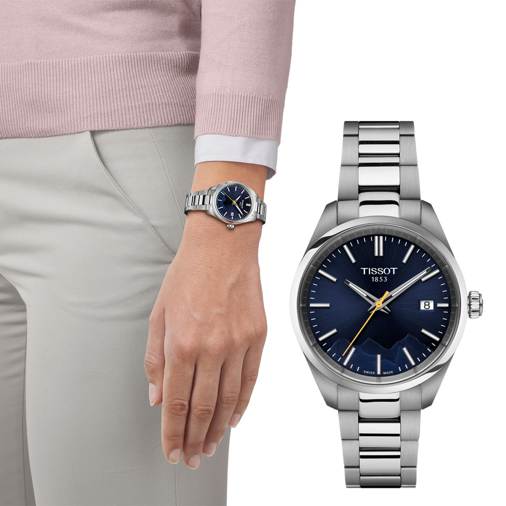 TISSOT 天梭 官方授權 PR 100 Jungfraubahn Quartz 34mm 少女峰 限定版 時尚腕錶 女錶-T1502101104101