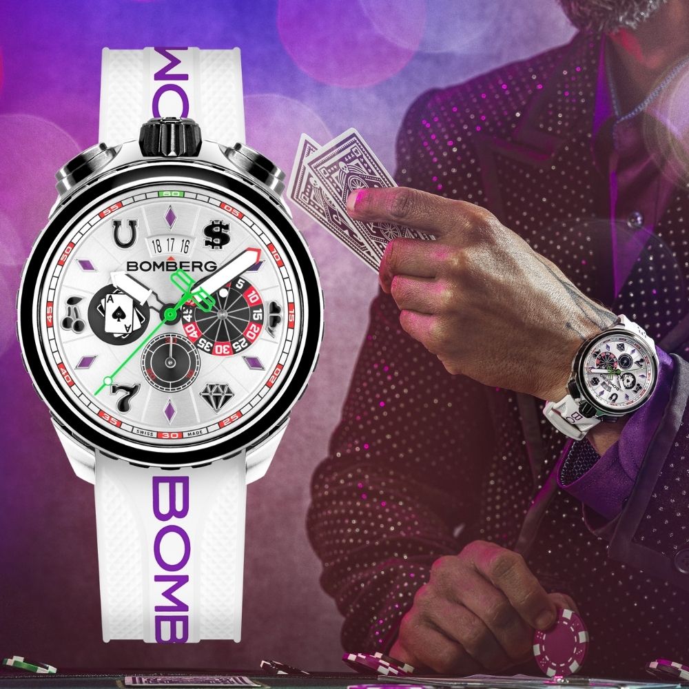 BOMBERG 炸彈錶 Bolt-68 Heritage系列 冰晶賭場計時碼錶 BS45CHSS.075-3.12