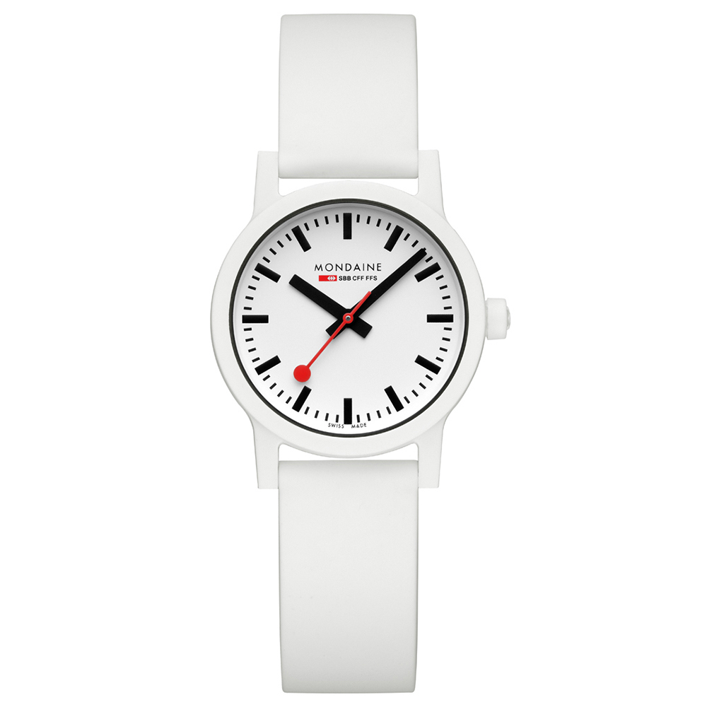 Mondaine 瑞士國鐵 essence環境永續腕錶 白 / 32110RA / 32mm