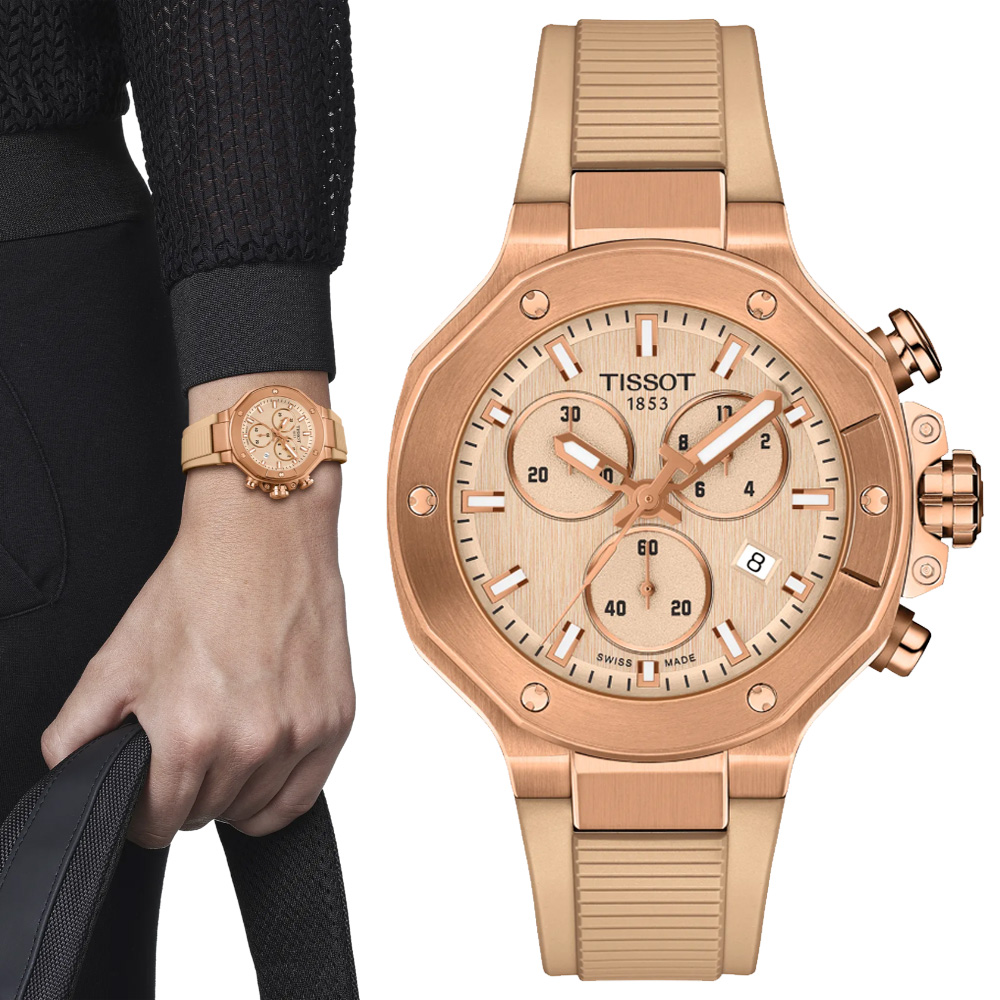 TISSOT 天梭 官方授權 T-RACE 競速系列 計時腕錶 錶 週年慶 雙11 T1418173750100 / T141.817.37.501.00