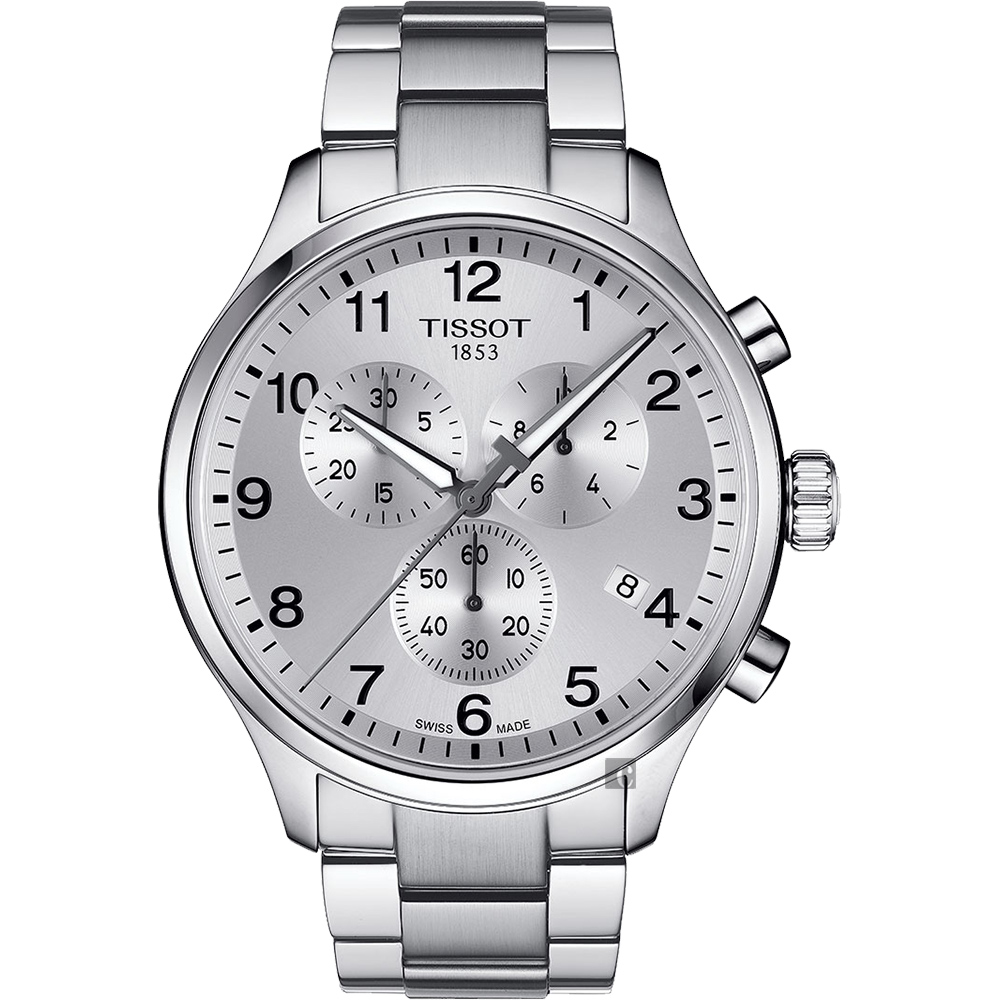 TISSOT 天梭 官方授權 韻馳系列 Chrono XL計時手錶 百貨周年慶-銀/45mm T1166171103700