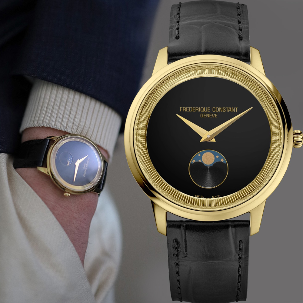 CONSTANT 康斯登 Classics Moneta Moonphase 月相石英手錶 中性錶 FC-206B3S5