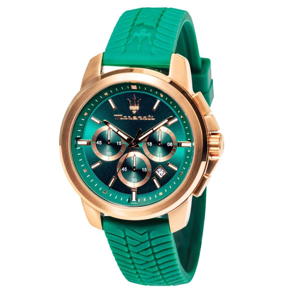 MASERATI 瑪莎拉蒂 玫瑰金三針腕錶45mm(R8871621038)