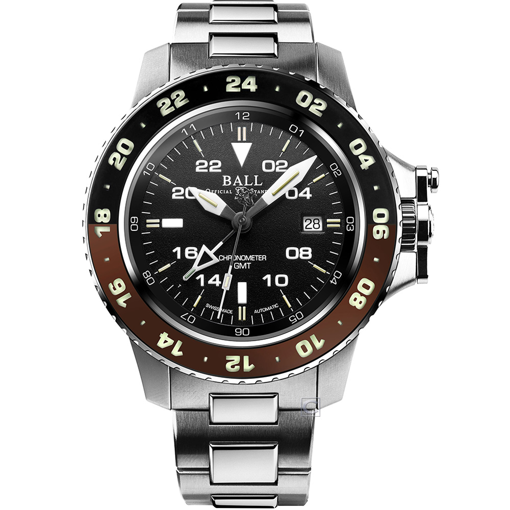 Ball 波爾 B4_ 錶 Engineer GMT II 兩地時間機械錶-DG2018C-S12C-BK