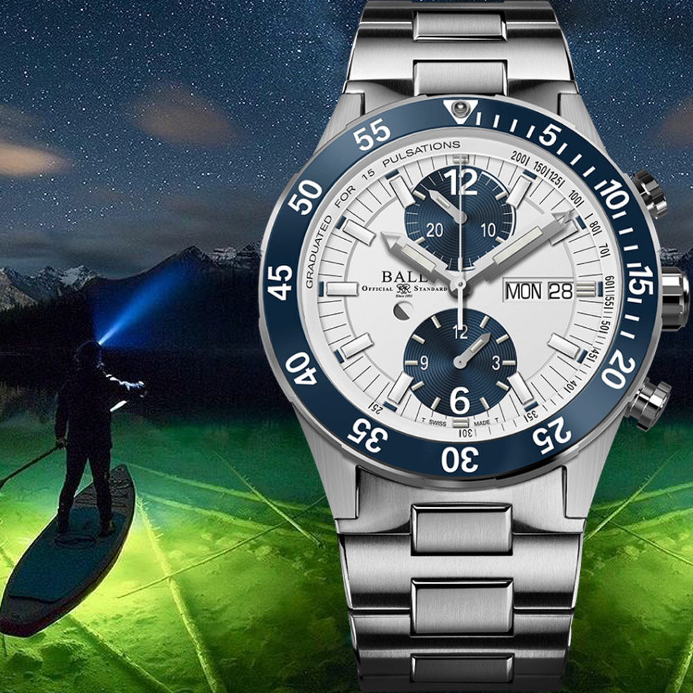 Ball 波爾 錶 Roadmaster Rescue Chronograph 即刻救援 計時機械腕錶-DC3030C-S1-WH/限量