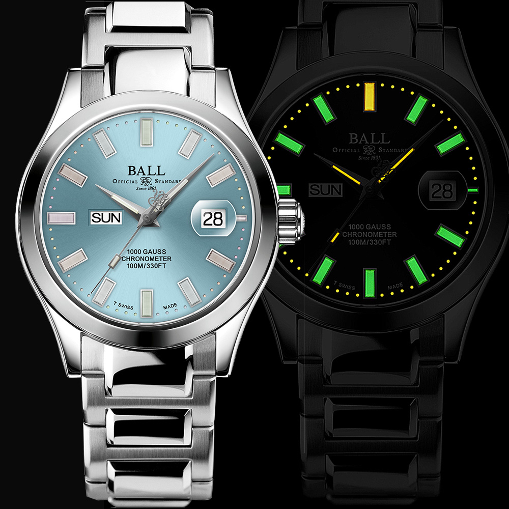Ball 波爾 錶 Engineer III Marvelight 天文台認證經典機械腕錶-冰藍40mm NM9036C-S1C-IBE
